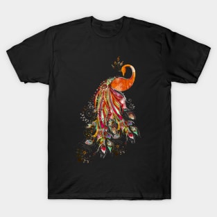 Peacock Style Watercolor T-Shirt